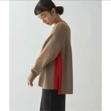 아메리칸 홀릭 배색 니트 포코포코 풀오버 완판템!