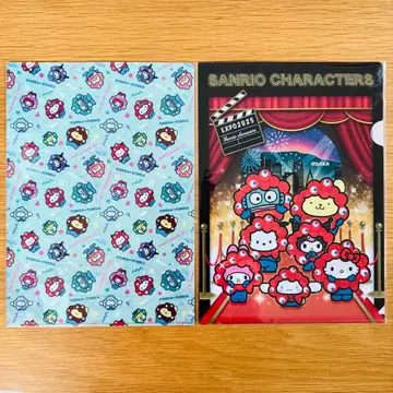 오사카 간사이 엑스포 나리키리 산리오 미야쿠미야쿠 클리어 파일 2장 세트