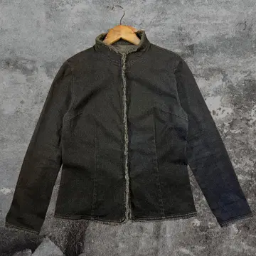 구제 의류 상의 긴팔 데님 소재 자켓 블랙 남성용 여성용 가을 겨울