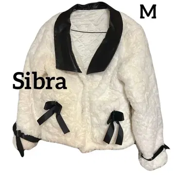 sibra 시브라 인조 모피 블루종 화이트 M