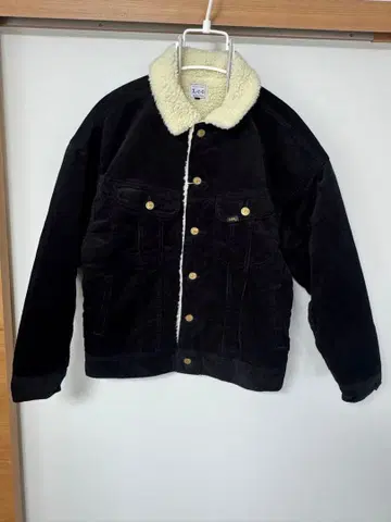 Lee 코듀로이 보아 자켓 블랙