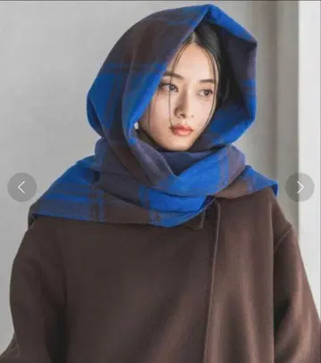 아파트 바이 로리즈 캐시미어 울 체크 스톨 머플러