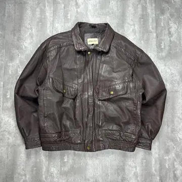 세인트 존스 베이 천연 가죽 블루종 가죽 자켓 브라운 XL 5934