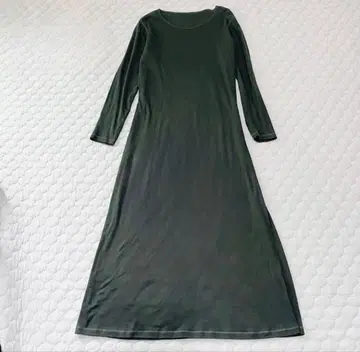 위르겐 레르 롱 원피스 코튼 짙은 녹색 그린