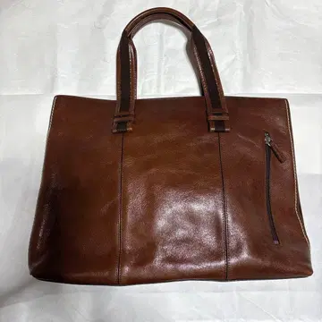 브라운 가죽 비즈니스 토트백