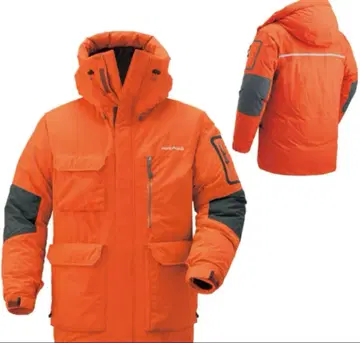 montbell 폴러 다운 후드티 오렌지