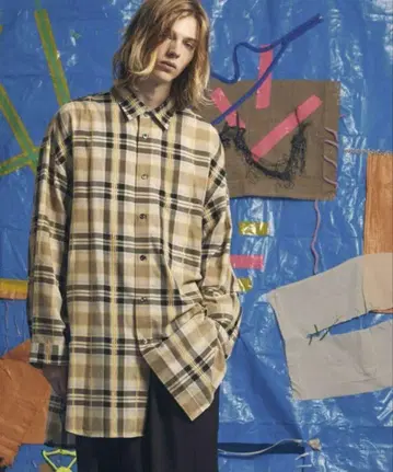 몰 체크 프라임 오버 셔츠 코트