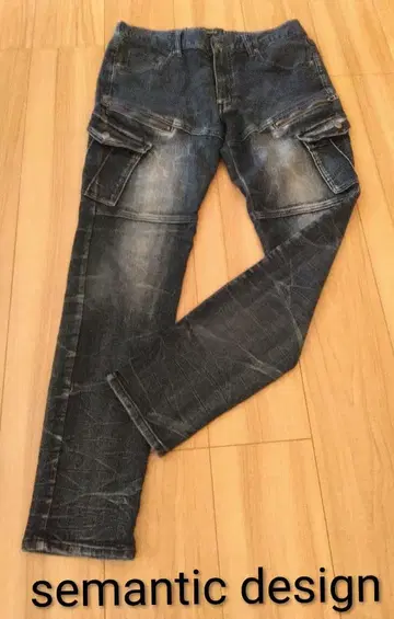 semantic design 세만틱디자인 데님 카고 네이비