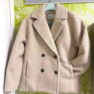 GLACIER 베이지 더블 브레스트 자켓 코트 S 사이즈