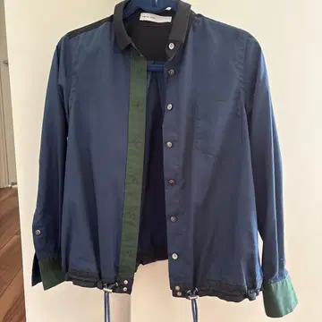 sacai luck 네이비 긴팔 셔츠