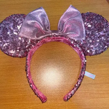 디즈니 머리띠 스팽글 핑크