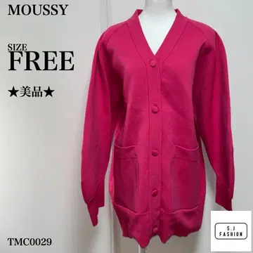 마우지 가디건 두꺼운 원단 폴리에스테르 F 사이즈 핑크