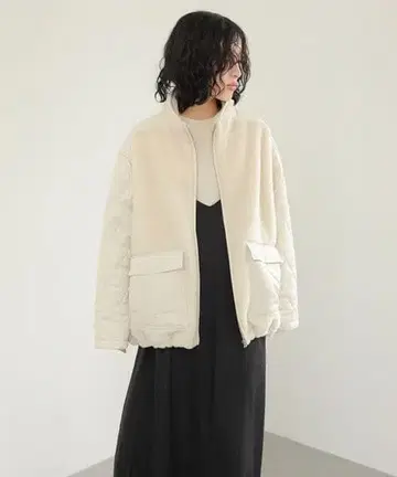 [ 새상품 ] 택 포함 렙심 스탠드보아 퀼트 자켓