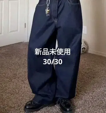 [ 미사용 새상품 ] GAP 슈퍼 배기 데님 30W 30L 다크린스