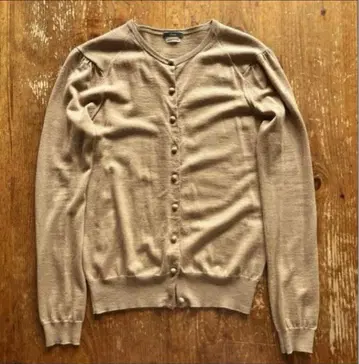 이에나 iena 울 베이지 브라운 가디건 니트