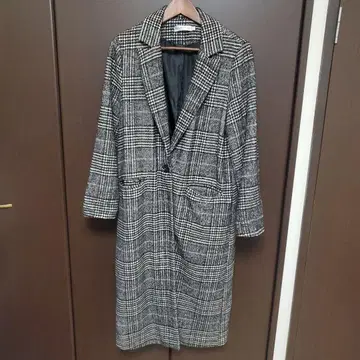 [ 새상품급 ] SUNFLOW FR EIGHT 체크 무늬 롱 코트