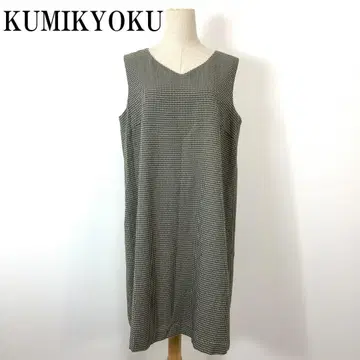 KUMIKYOKU 쿠미교쿠 슬리브리스 원피스 그린 7 B854