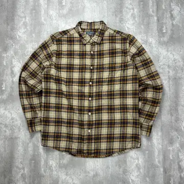 에디 바우어 로고 택 긴팔 플란넬 셔츠 체크 무늬 M 5937