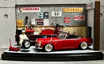 일본산 명차 1/24 혼다 S800 커스텀 차고 디오라마 구형 미니카