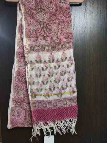 인도 면 블록 프린트 스톨 두파타 Kawaii