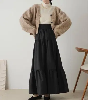 hinari 셔링 캉캉 스커트