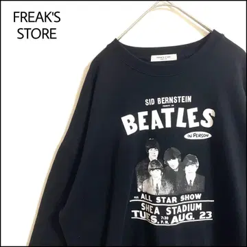 FREAK'S STORE 맨투맨 Beatles 블랙 오버 사이즈