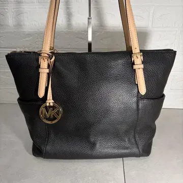 마이클코어스 MK 가죽 토트백 블랙