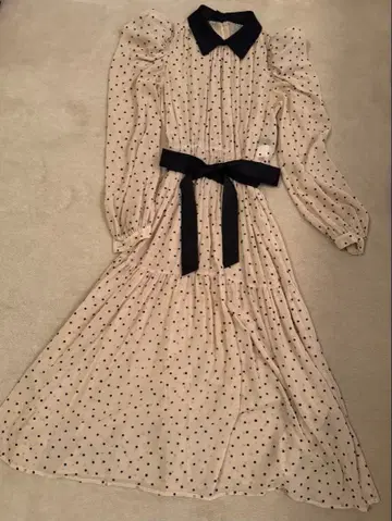 CORCOVADO 쉬폰 도트 퍼프 슬리브 원피스 새상품급