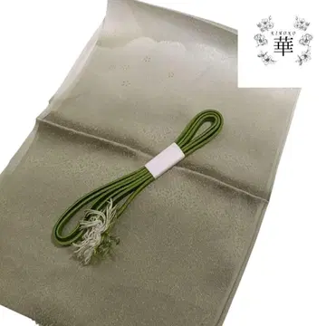 신 3 오비 장식 천 허리띠 꽃 그라데이션 그린