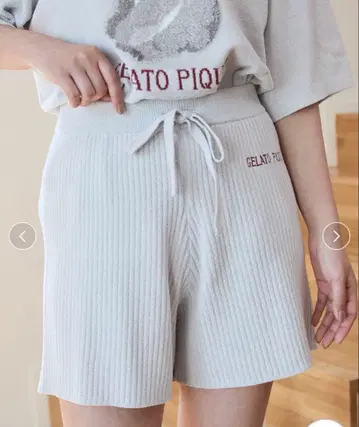 [ 새상품 ] 젤라피케 보들보들 리브 숏팬츠 화이트