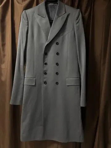 갈라 아벤트 턱시도 크로스 더블 롱 자켓 M 수선 흔적 있음