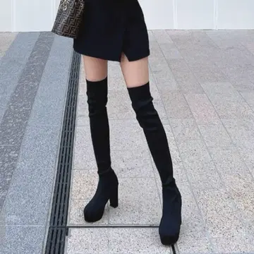 GRL 그레일 청키힐 니하이 부츠 [gd1384]