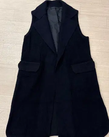 DAMA collection 울 혼방 보아 롱베스트/코트/7/나일론