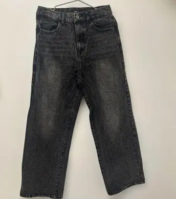 [ 새상품급 ] BEAMS HEART 와이드 데님 블랙 S