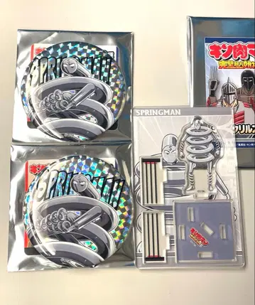 근육맨 도데카 캔뱃지 미니 아크릴 스탠드 스프링맨 세트