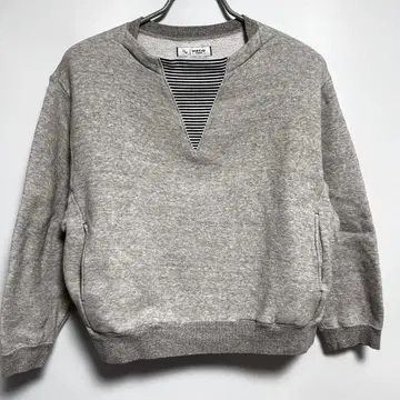 휴먼 우먼 나틱 마린 풀오버 맨투맨 그레이 기모