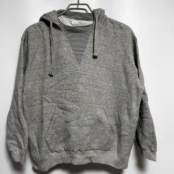 휴먼 우먼 나틱 마린 풀오버 후드티 그레이 기모