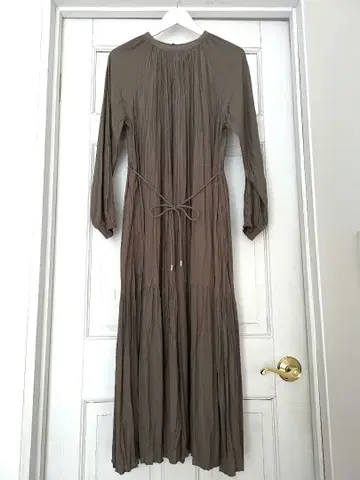 나노 유니버스 카키 긴팔 롱 원피스