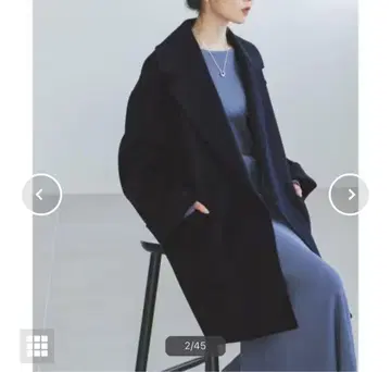 노블 미사용 Super160s 리버 미들 코트