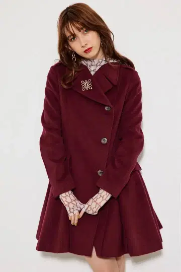 리엔다 MINI 신데렐라 라인 코트 버건디 S