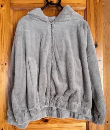 빅 사이즈 복슬복슬 그레이 코트 새상품 4L