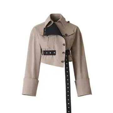 rokh x H&M 트윌 크롭 자켓 XS