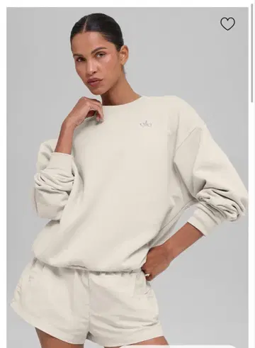 Alo Yoga XS 사이즈 택 포함 새상품 베이지 맨투맨 트레이닝복