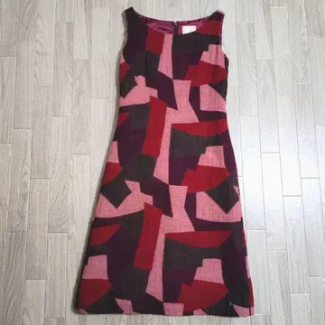 레어 Sybilla 슬리브리스 원피스 울 일본제 M 올 패턴