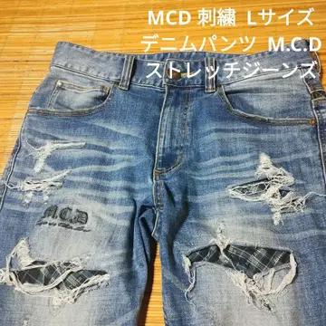 MCD 자수 L 사이즈 데님 팬츠 M.C.D 스트레치 청바지