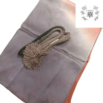 신3 화 오비 장식 천 허리띠 2점 세트 그라데이션 보라색 홍차