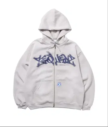 SEQUENZ 페이드 풀 집업 오버 사이즈 빈티지 라이크 센터 로고