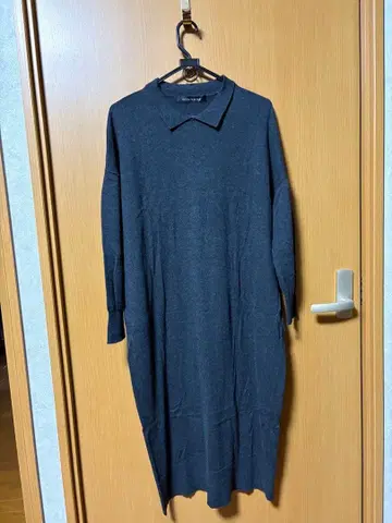 mizuiro ind 니트 롱 원피스 다크 그레이