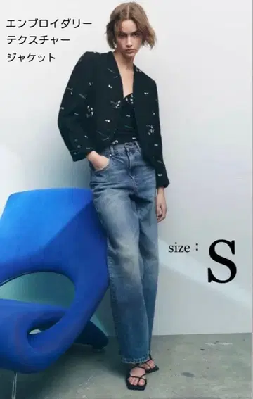 ZARA 자수 텍스처 자켓