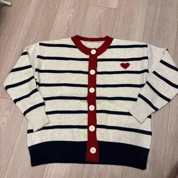 미사용 새상품 스트라이프 니트 가디건